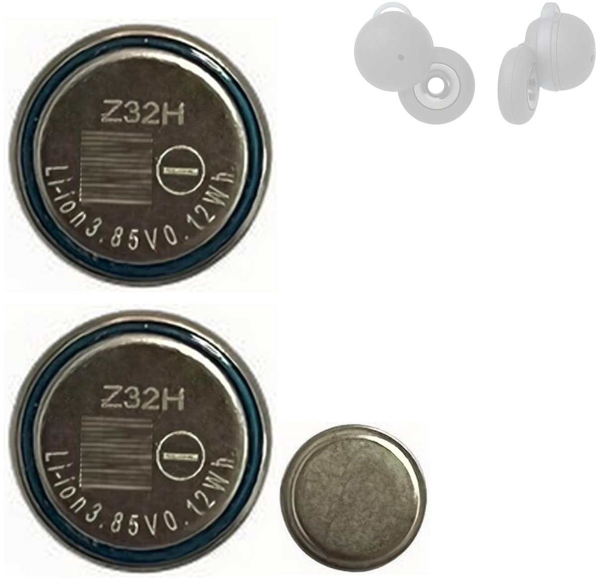 Omgoods - Set van 2 Vervangende Batterijen Z32H - Compatibel met Sony LinkBuds