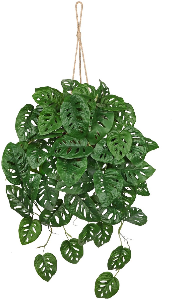 Omgoods - Kunstplanten Monstera in pot - Decoratieve hangplant 20 cm