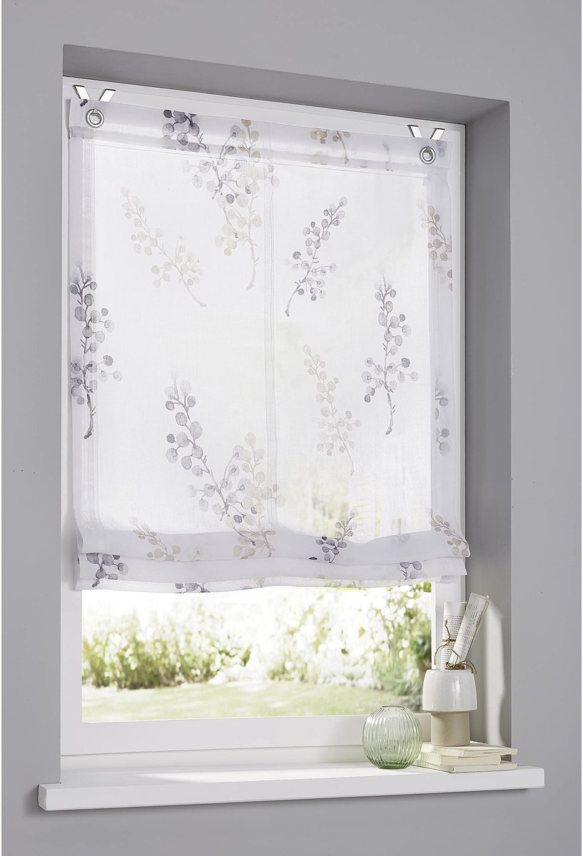 Omgoods - Semi-Transparante Romanen - Taupe - Handmatige Installatie Zonder Boren