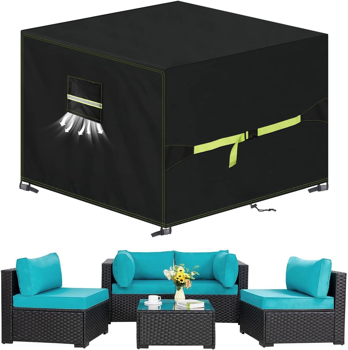 Omgoods - Tuinmeubelhoes 420D Oxford - Waterdicht en UV-bestendig 90 x 90 x 90 cm