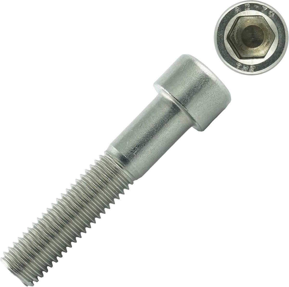Cilinderschroeven met inbus M10 x 70 mm (10 stuks) - Cilinderkop schroeven ISO 4762 - DIN 912 - Draadschroeven - Roestvrij staal A2 V2A