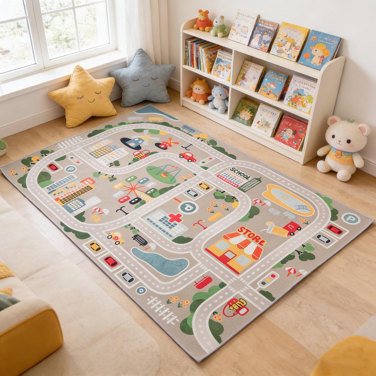 Omgoods- Speeltapijt Schattig en Zacht - Kindertapijt - Antislip - Dierenuniversum - 100 x 160 cm - 6 mm Dikte