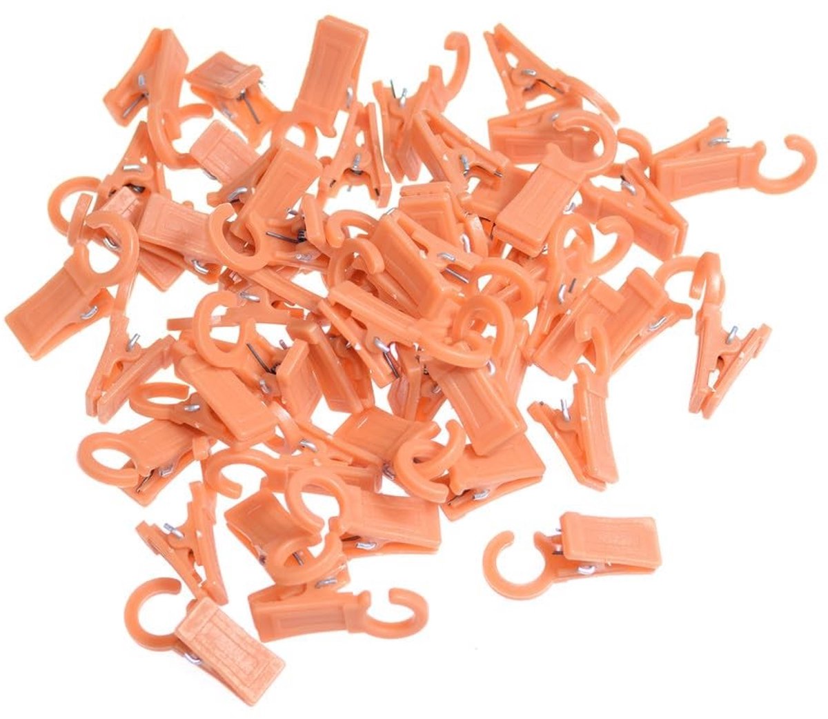 Omgoods - 50 Stuks Gordijnhaken voor Ringen - Elzenhout, Diameter 10 mm