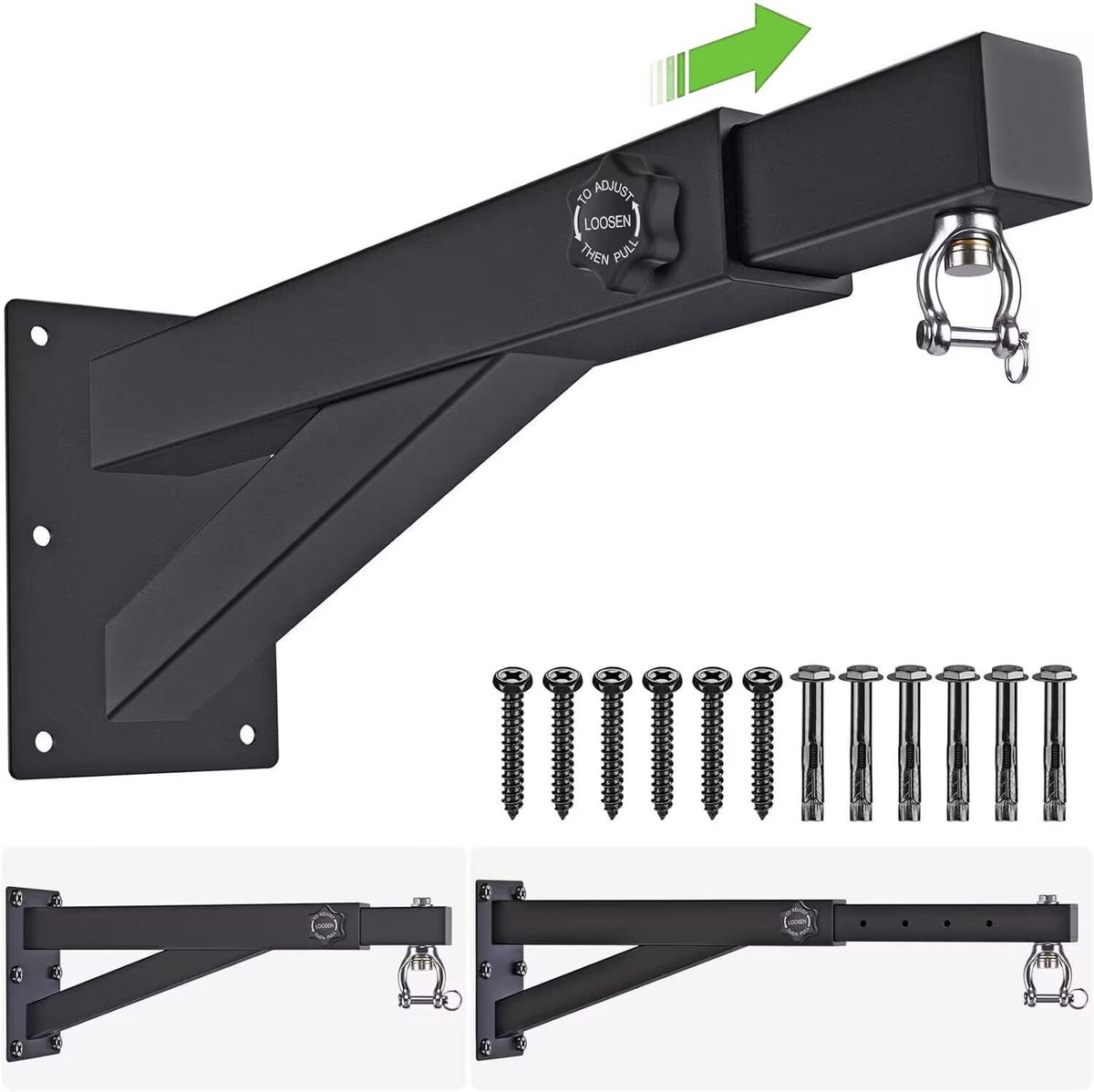 Omgoods - Heavy Duty Wandhouder voor Bokszak, Verstelbare Lengte