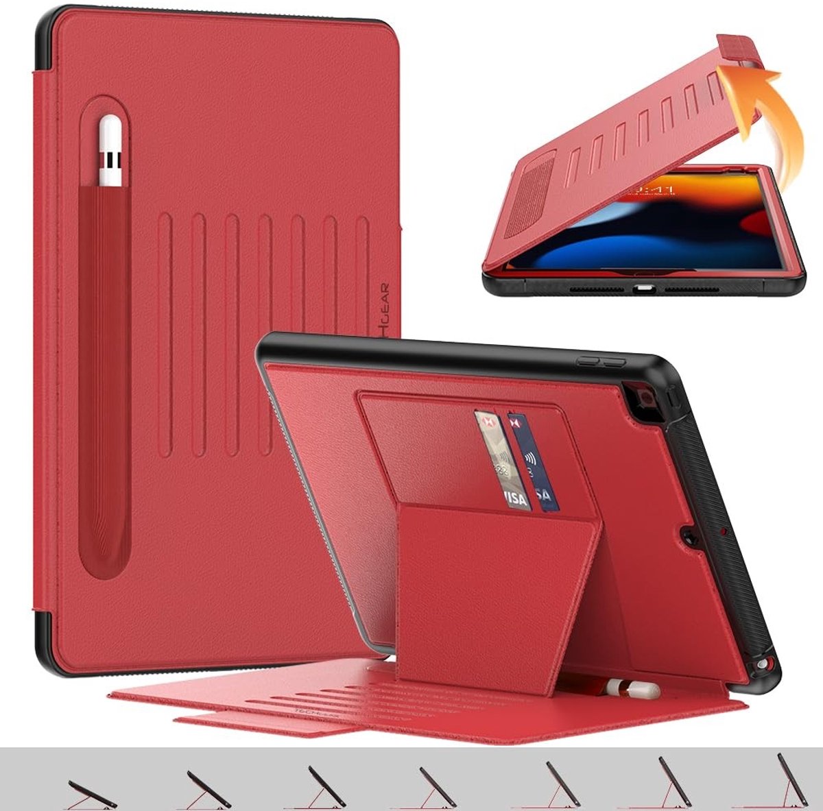 Omgoods - Enduro Case voor iPad 10.2 Inch 2021/2020/2019 - Robuuste Flip Case met Standaard