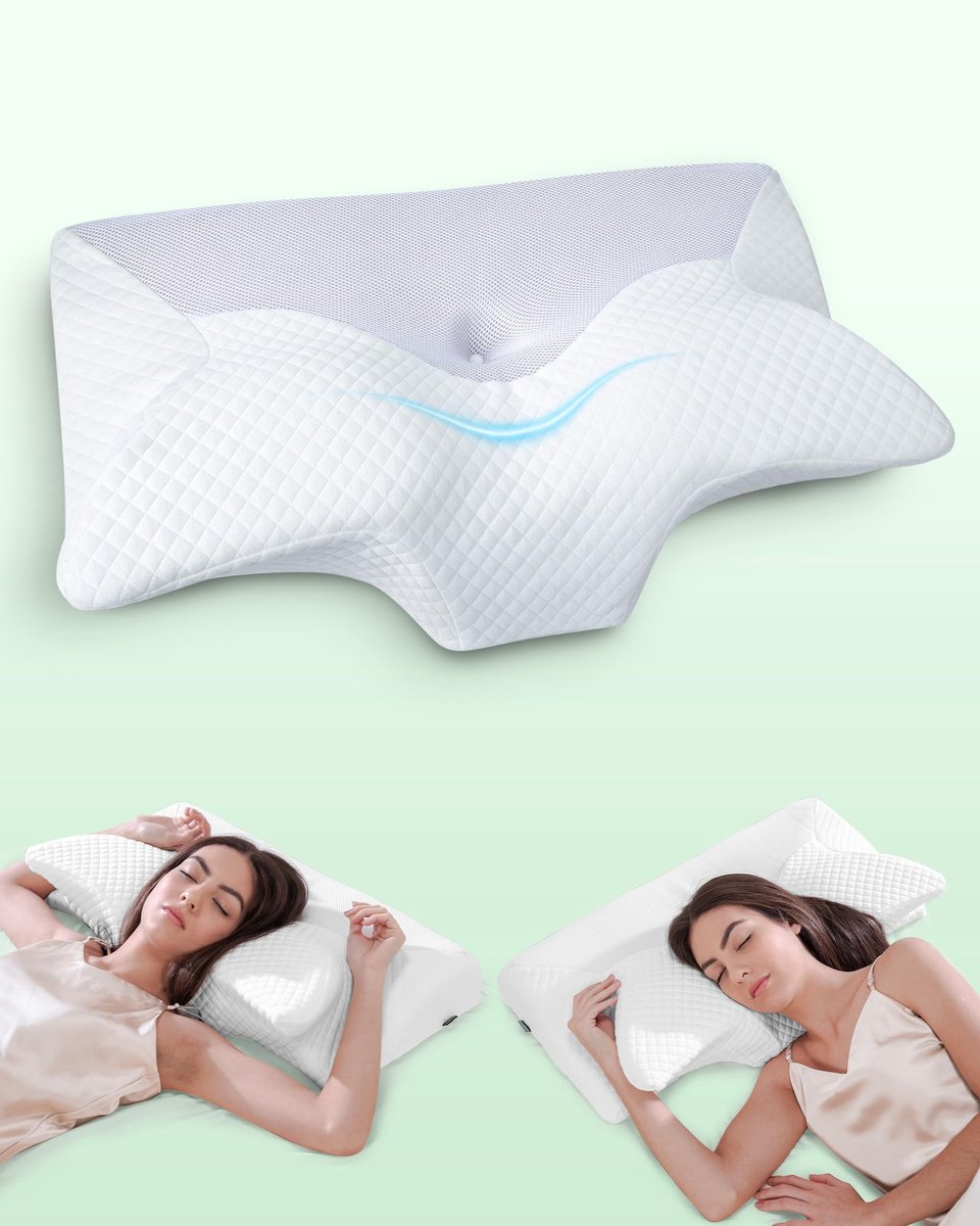 Omgoods - Ergonomisch Geheugenfoam Kussen voor Nekondersteuning