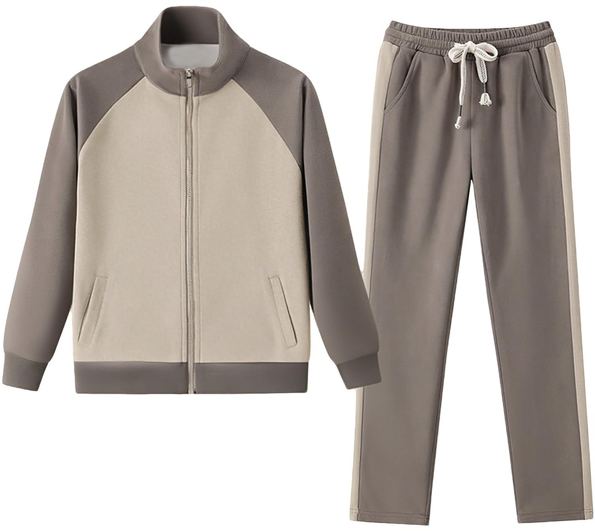 Omgoods - Dames Fleece Trainingspak met Capuchon en Rits voor de Winter