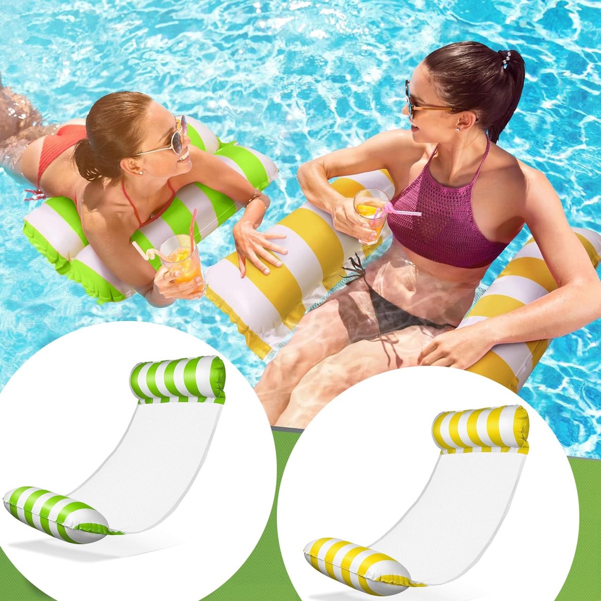 Omgoods - Pack of 2 Air Mattress - Water Hammock voor Zwemmen en Ontspanning