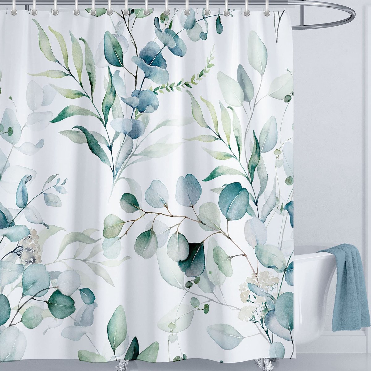 Omgoods - Groene Bladeren Douchegordijn 180 x 180 cm