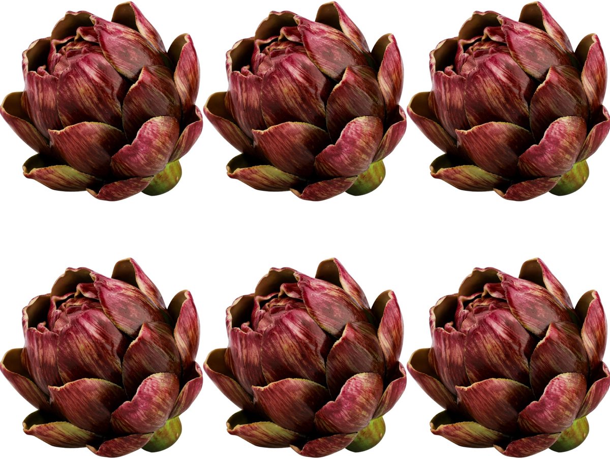 Omgoods - Set van 6 Kunstmatige Artisjokken - Realistische Decoratie voor Thuis en Feesten