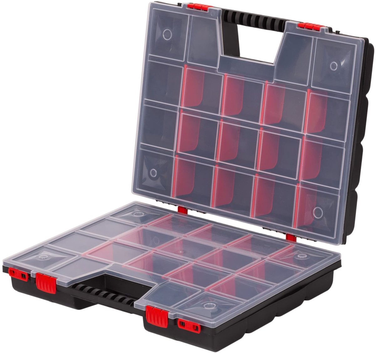 Omgoods - Dubbelzijdige Assortimentdoos - 20 Inch met Verstelbare Compartimenten