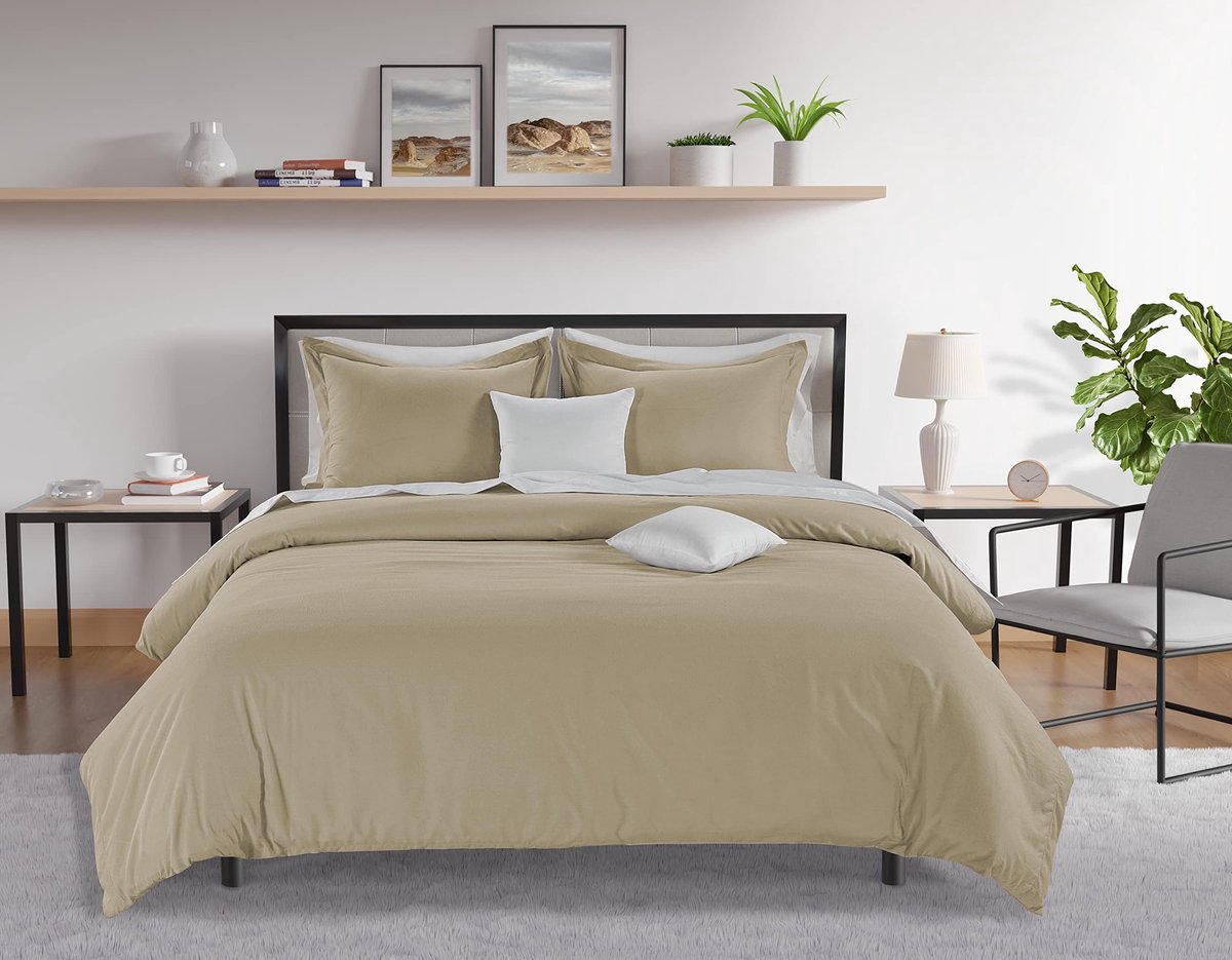 Omgoods - 100% Biologisch Katoenen Dekbedovertrekset King Size 3-delig