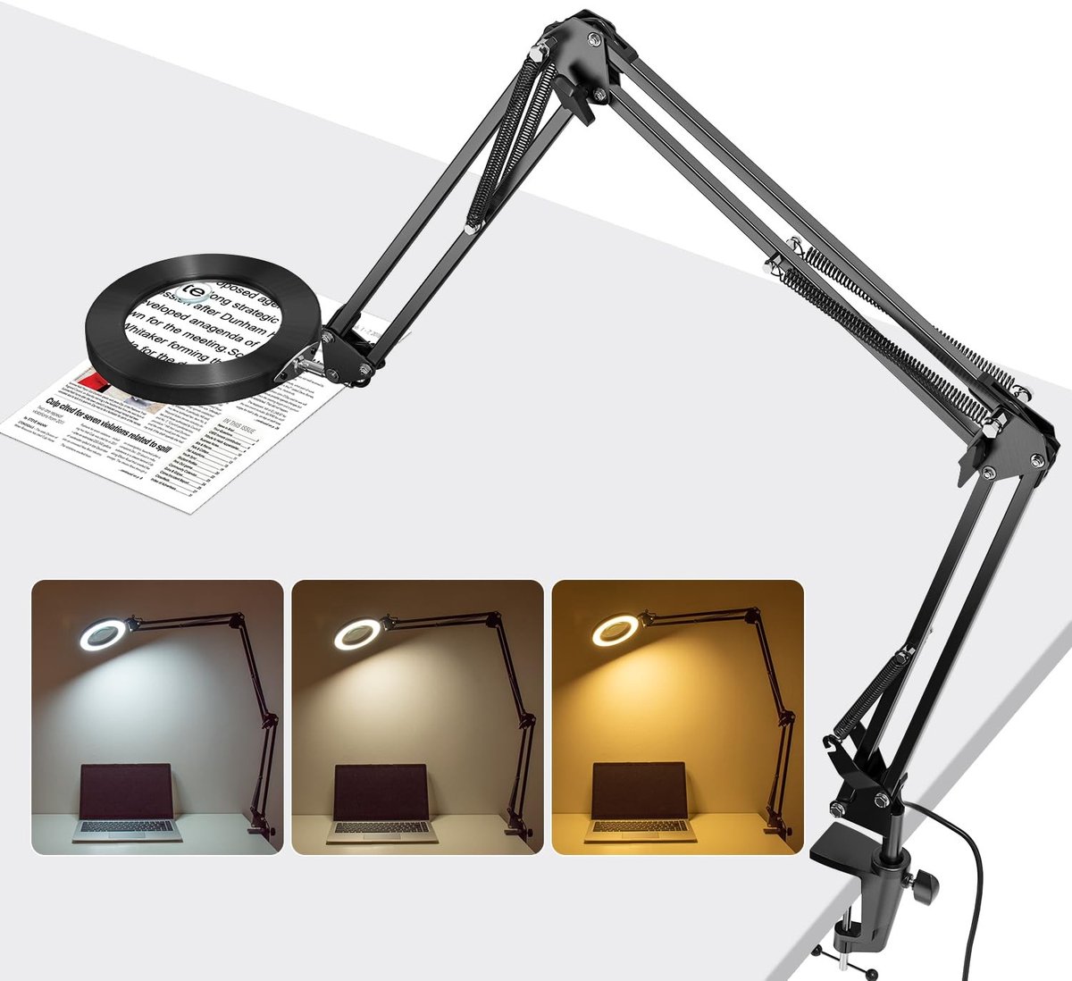 Omgoods - Vergrootglas met Licht en Stand - 10x en 15x Vergroting voor Creativiteit en Werk