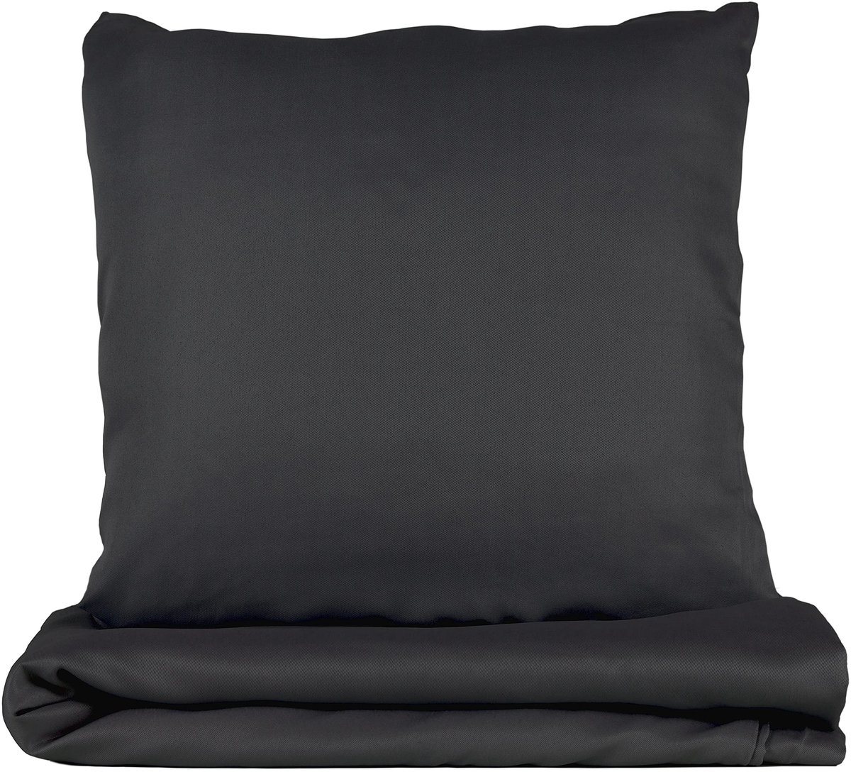 Omgoods - 4-Delige Bedlinnen Set 135 x 200 cm + 80 x 80 cm Microfibre Antraciet