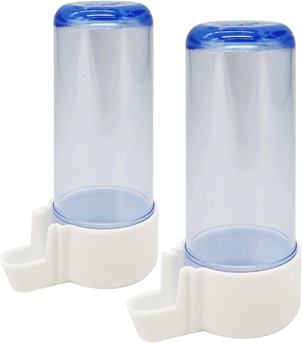 2 stuks Feeder/Drinker 100 cc voor vogelkooi metaal met Feeder Drinker Swing Jumper Bucket BPS-51037-FBA3