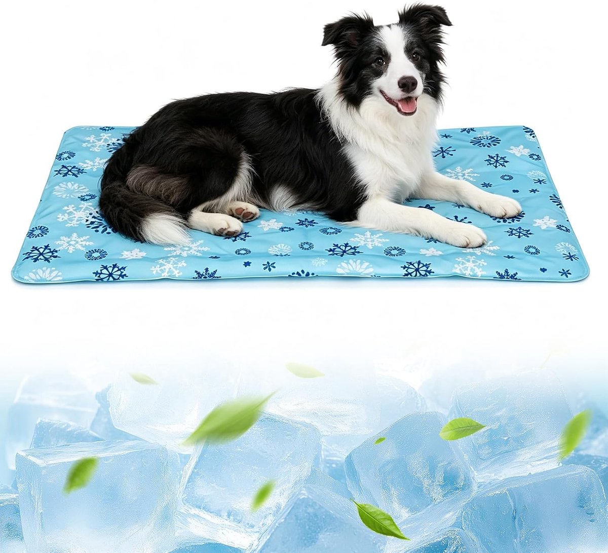 Koelmat voor middelgrote honden, 60×90 cm, geschikt voor corgi’s en beagles | Klauwbestendige zomermat, dubbele afdichting voorkomt lekkage en koelt langdurig, waterdicht, thuis/onderweg/auto