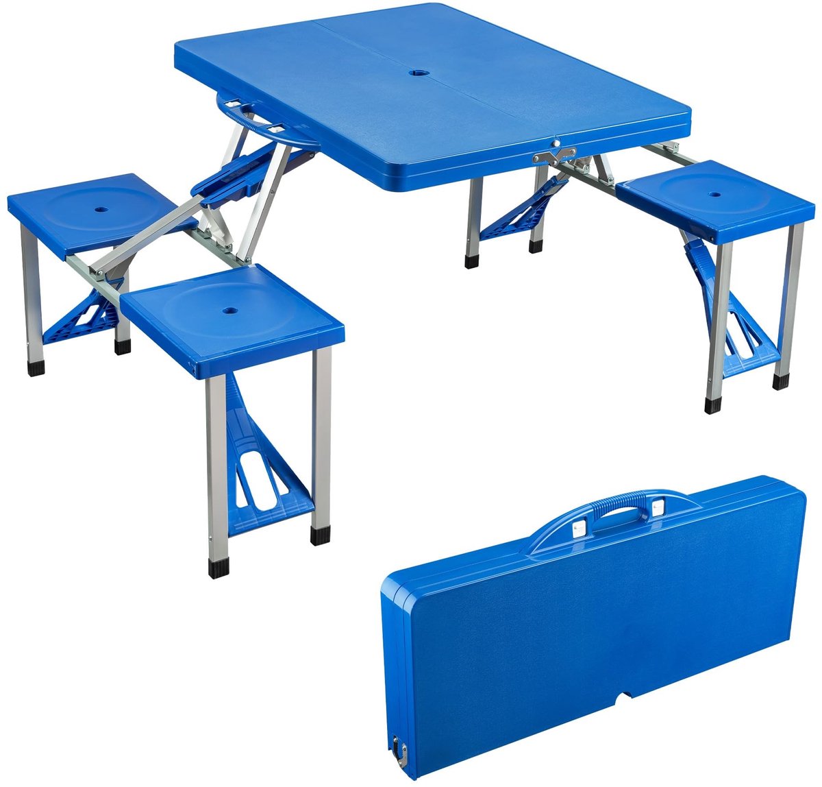 Omgoods - Vouwbare Campingtafel met 4 Stoelen voor Picknicks