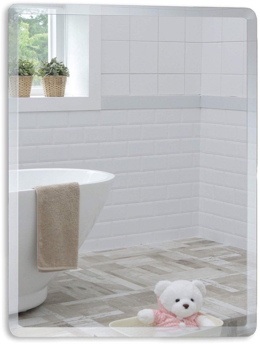 Omgoods - Elegante Vierkante Wandspiegel 50x40cm met Geleefde Randen