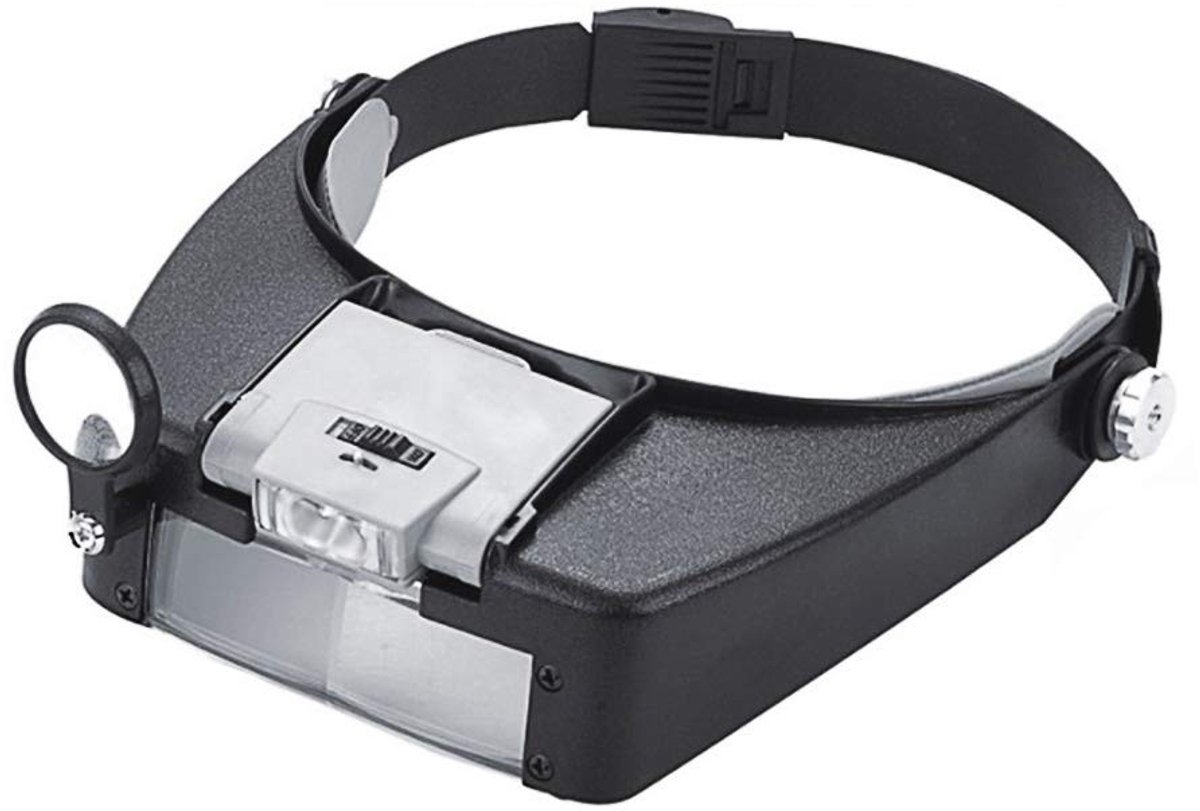 Omgoods - Vergrootglas Hoofdband - Handsfree Loep met LED Verlichting