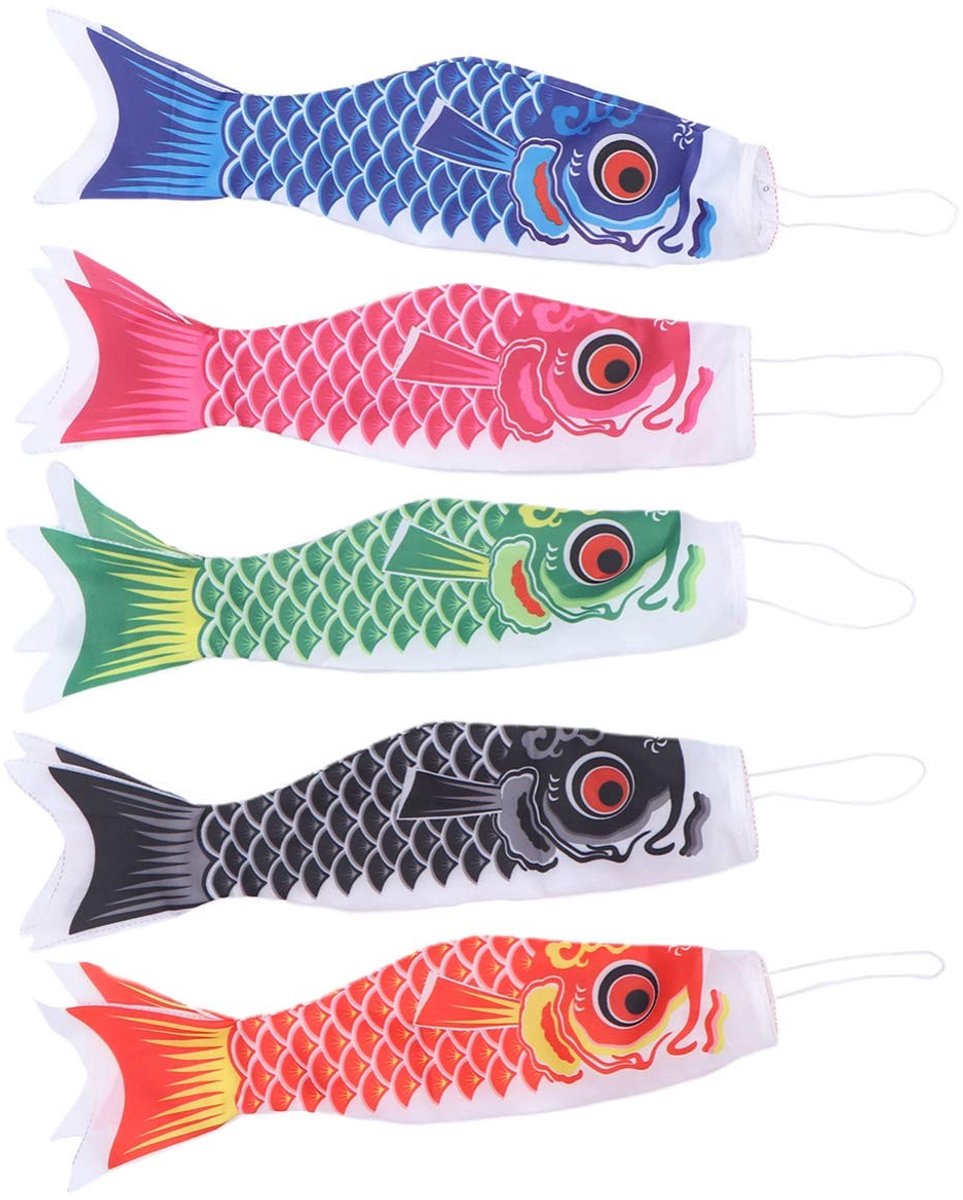 Omgoods - 5 Stuks Japanse Koi Windzak voor Decoratie
