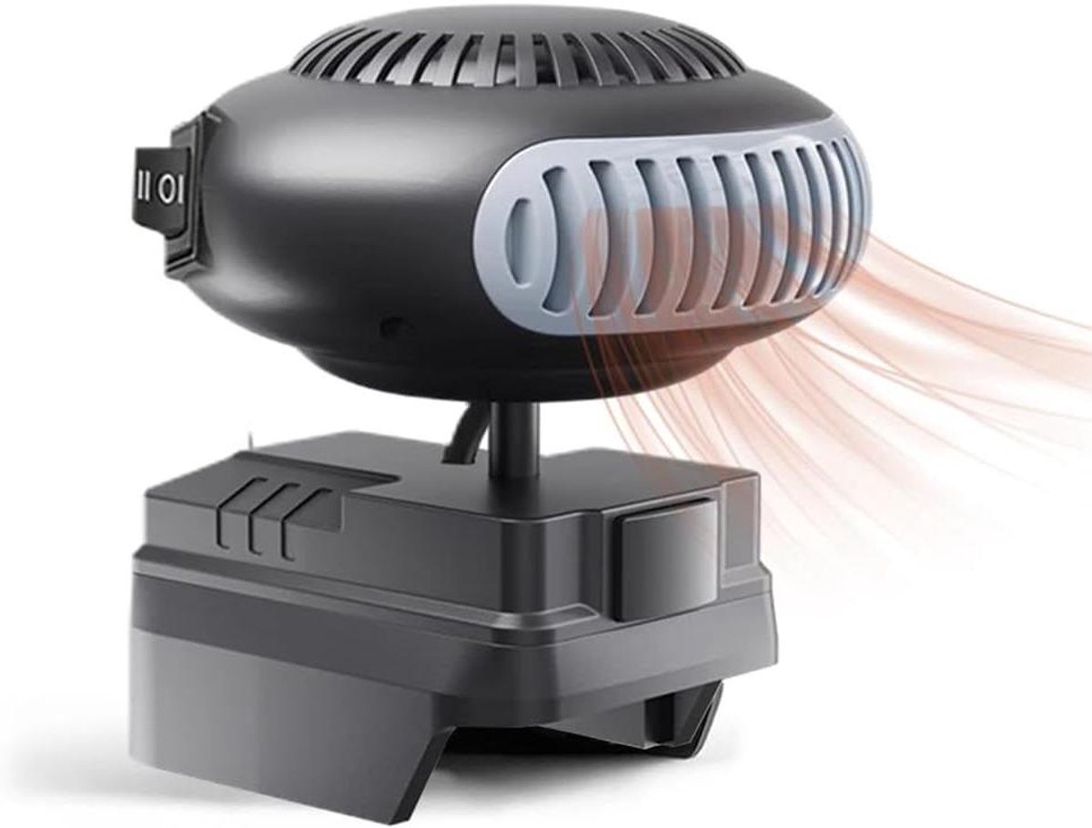 Draagbare Ruimteverwarmer - Kachel Ventilator - Werkplaats Verwarmen - Op Batterijen - 170 Watt - Zwart