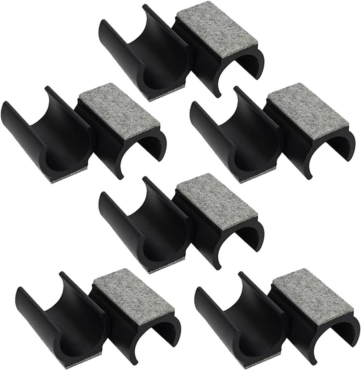 Stoelpootbeschermers - Vloerbeschermers stoelpoten - Meubels beschermen - Antislip grip ontwerp - 12 stuks - Zwart