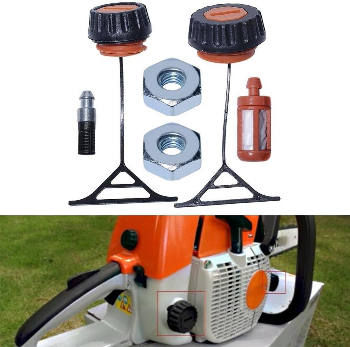 Kettingzaag Olie Dop Kit - Zaag Onderdelen - Onderhoud Kettingzaag - Directe Vervanging - 10 x 6 x 3 cm