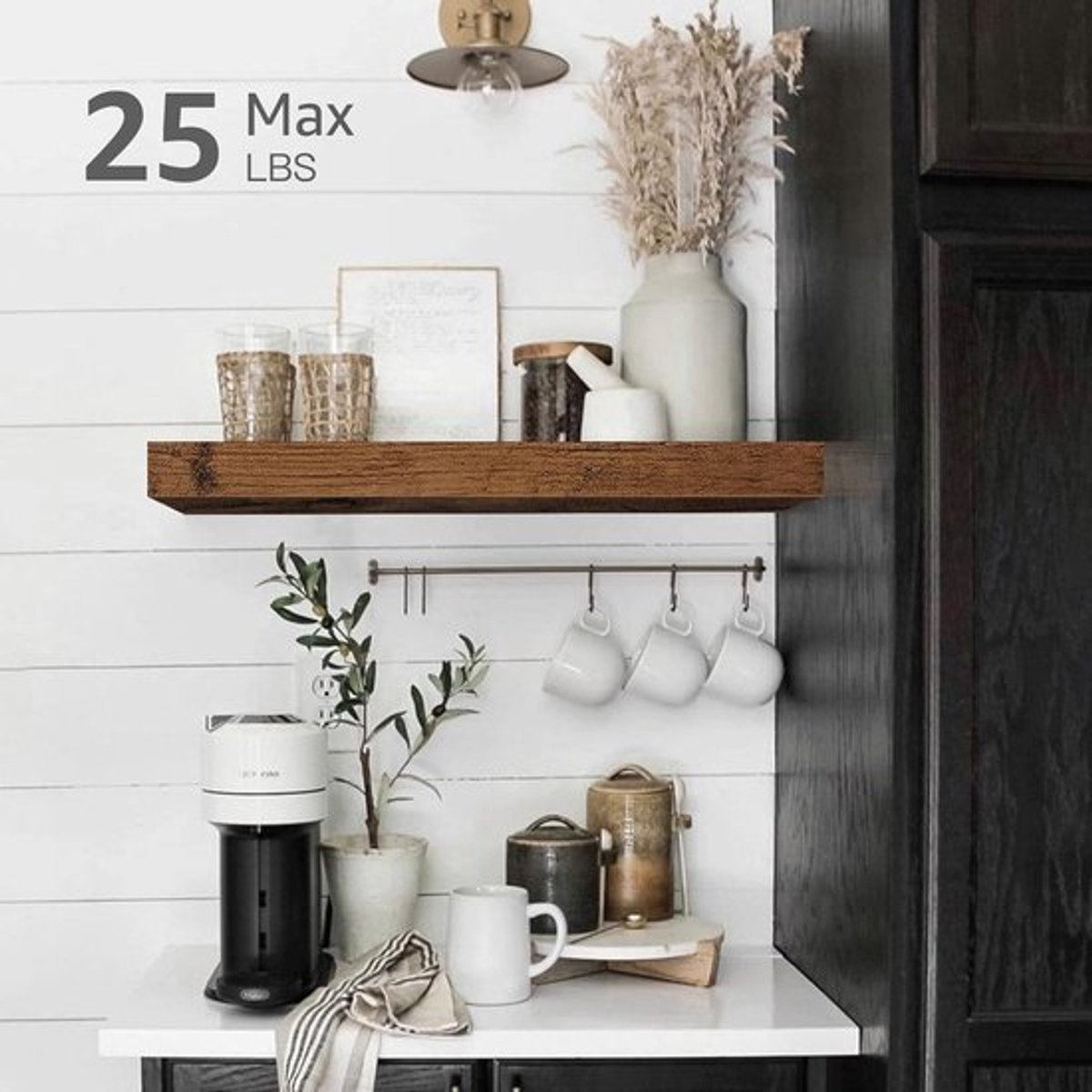 Zwevende plank - wandplank zwevend - Wandplank - wandrek - Opbergrek - Woondecoratie - 40*15*1,5 cm - Hout - Bruin