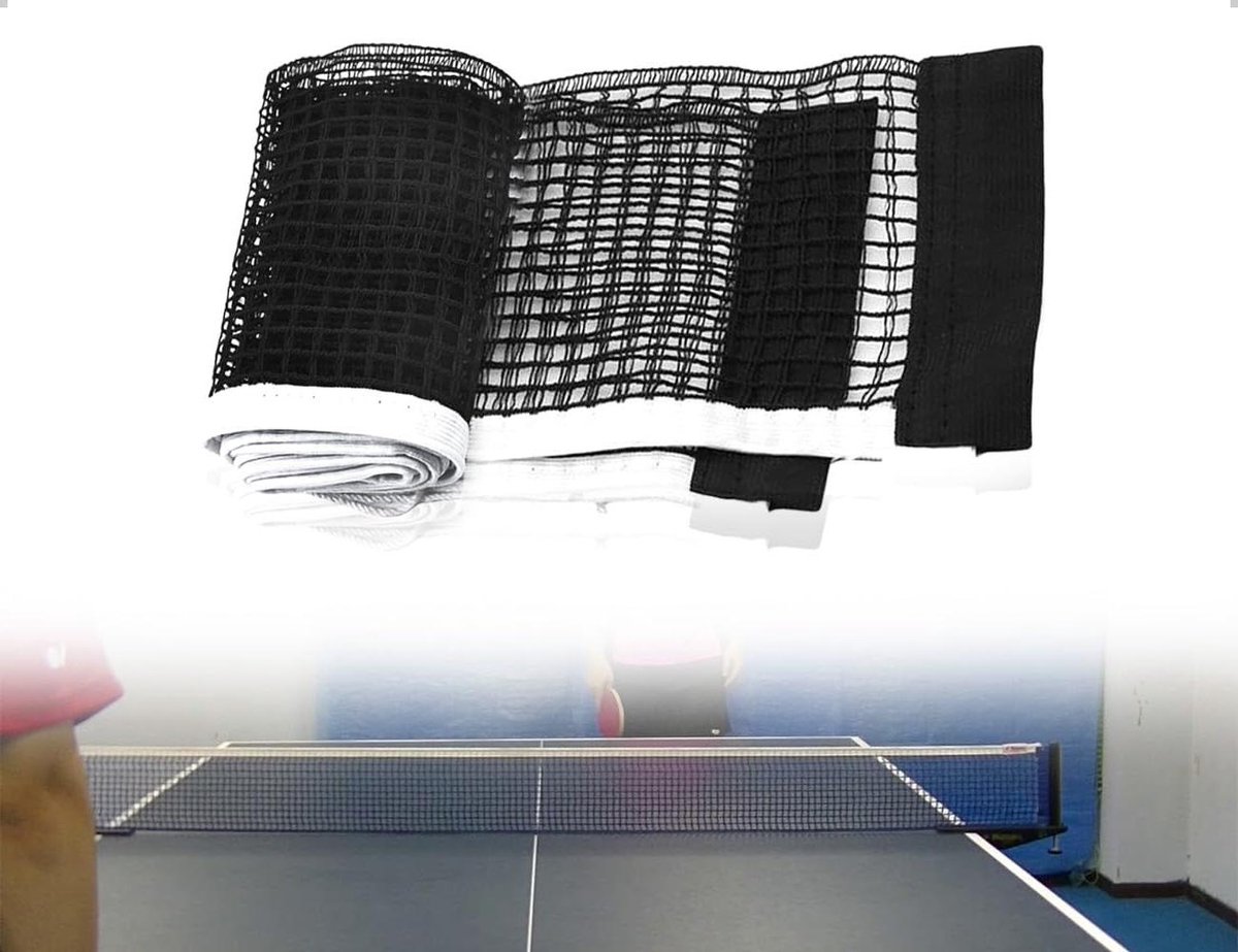 Tafeltennisnet Set - Vervangend Net - Sport Spelen - Draagbaar Ontwerp - 2 Stuks - Zwart