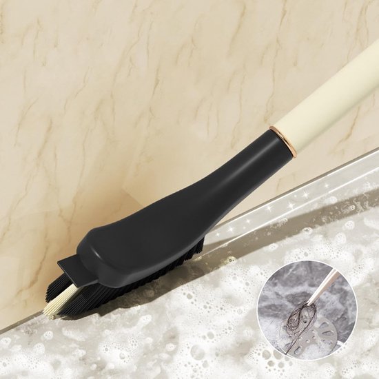 Voegenreiniger Borstel - Tegelborstel Schuurborstel - Kleine Ruimtes Reinigen - Antislip Handgreep - 32.5 cm - Grijs — afbeelding 4