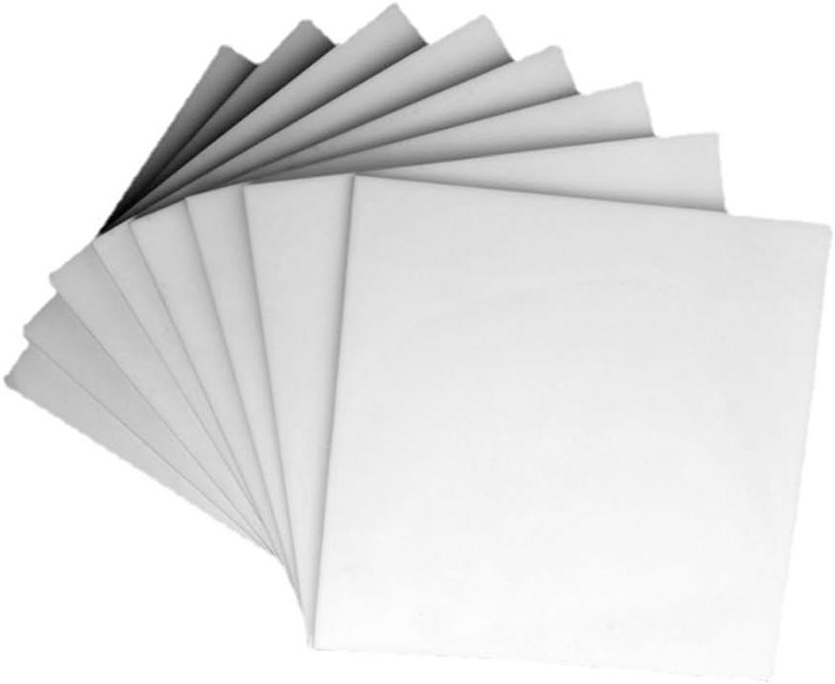 Teflon Plastic Sheet - PTFE Plaat - Elektrische Isolatie - Hoge Chemische Weerstand - 200x200x0.5 mm - Wit