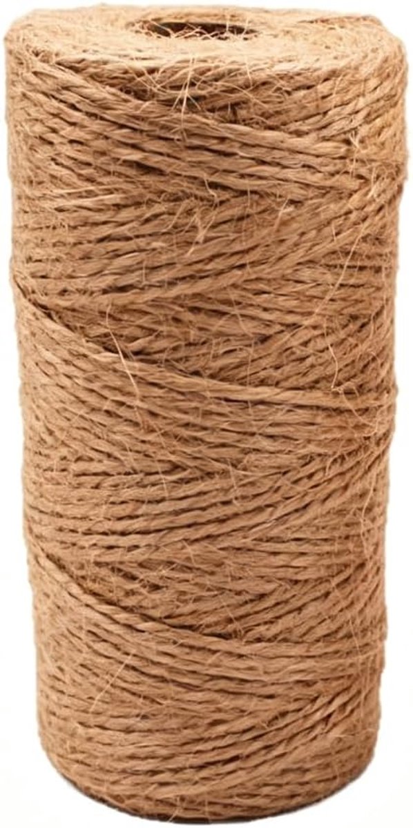 jute koord, 2 mm, 100 m, koord, juteband, pakketkoord, tuinkoord