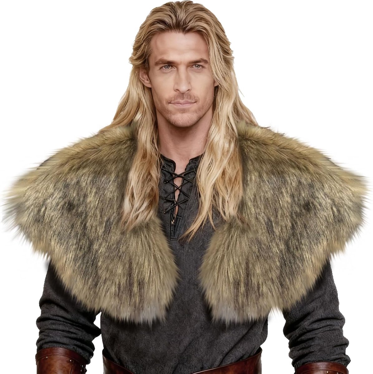 Vikingstola, warm Vikingbont, schouderbont voor middeleeuwen