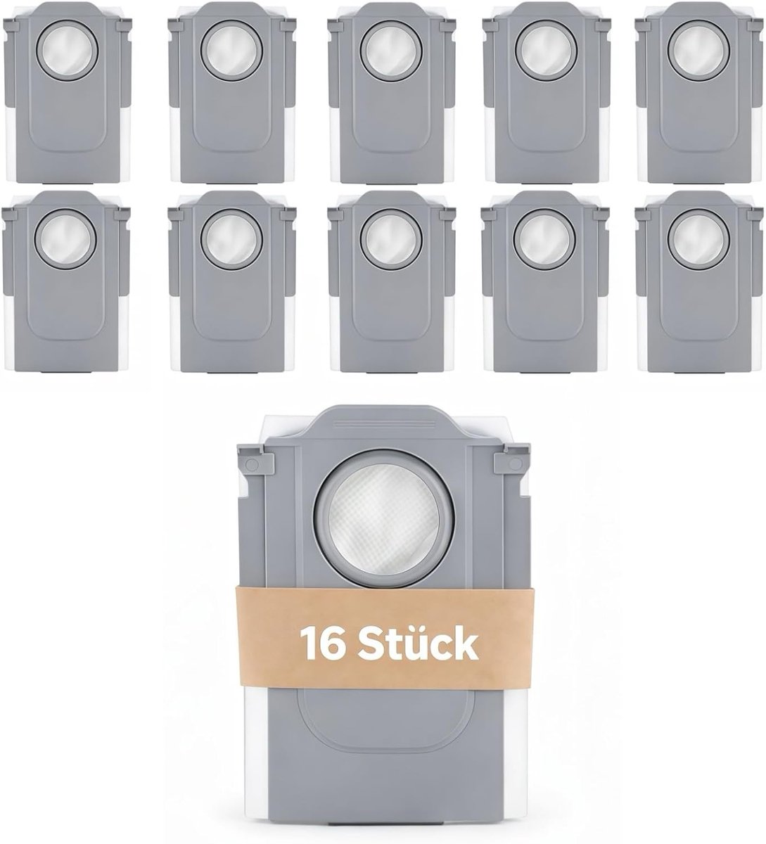 16 stuks stofzakken passend voor Roborock Saros 10/10R/Z70, Qrevo/Qrevo S/Pro/MaxV/Master/Slim/Plus/Curv/Edge, S8 MaxV Ultra/S8 Max Ultra – 3,5L stofzuigerzakken, 16-delige voorraadpack