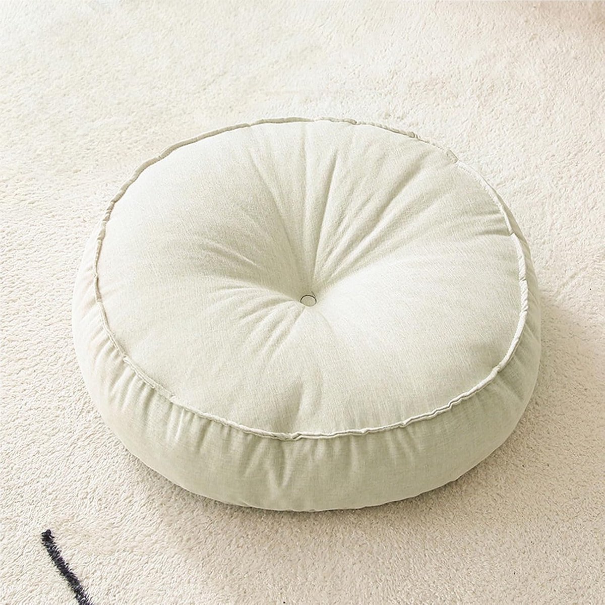 Zitkussen, rond, 45cm, zitkussen, outdoor, verdikt (crèmewit)