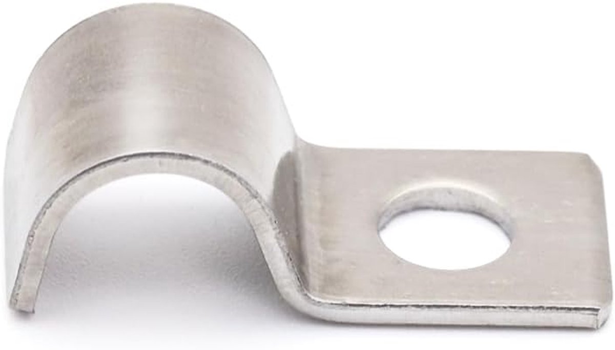stalen 1-gats buisriem Ø 2 mm, kabelhouderclips, kleine buisbeugels voor EMT-leidingen of kabelopruiming | Pakket van 25