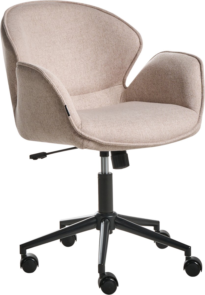BELMAR - Bureaustoel - Taupe - Polyester