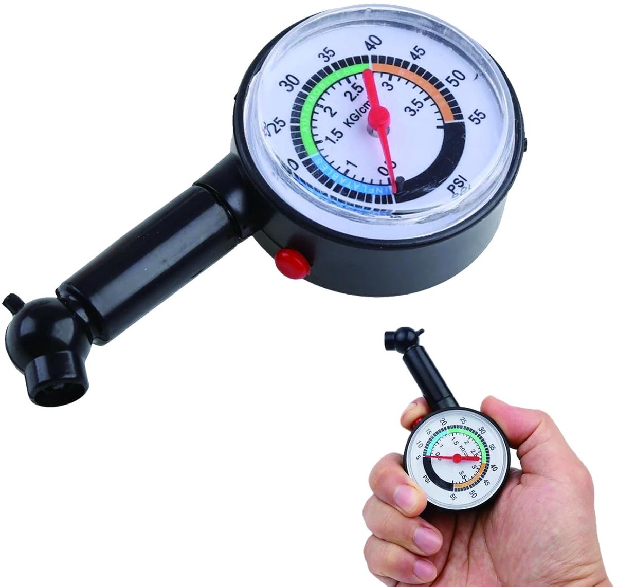 Nauwkeurige bandenspanningsmeter met digitale drukweergave voor auto en motorfiets