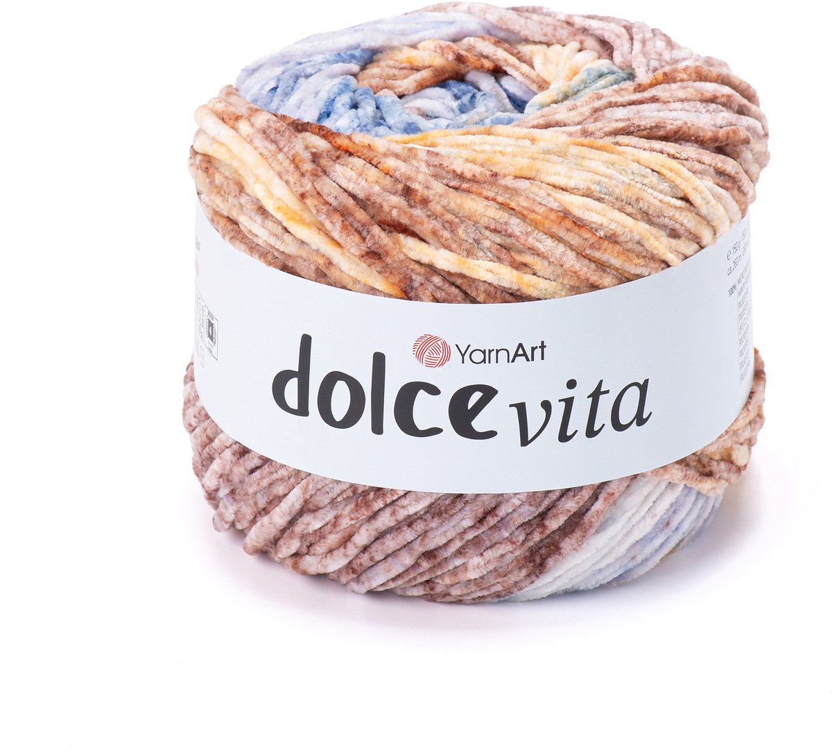 YarnArt Dolce Vita Chenille Verloopgaren - 100% Micropolyester - voor Truien en Vesten Haken en Breien - 150g / 260m - Kleur 3419