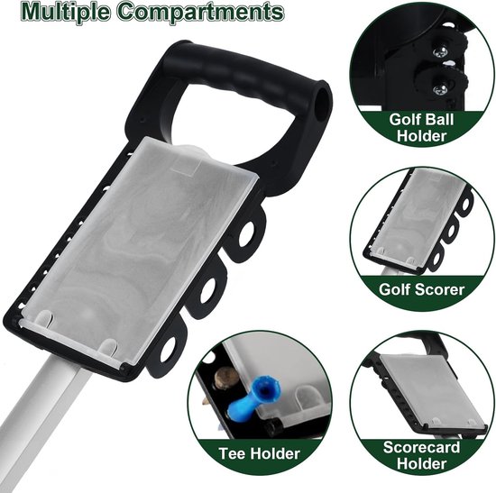 Golfkar - Golf trolley Golf wagen - Golf spelen - Opvouwbaar 3-wiel ontwerp - 86cm x 25cm x 23cm - Wit — afbeelding 3