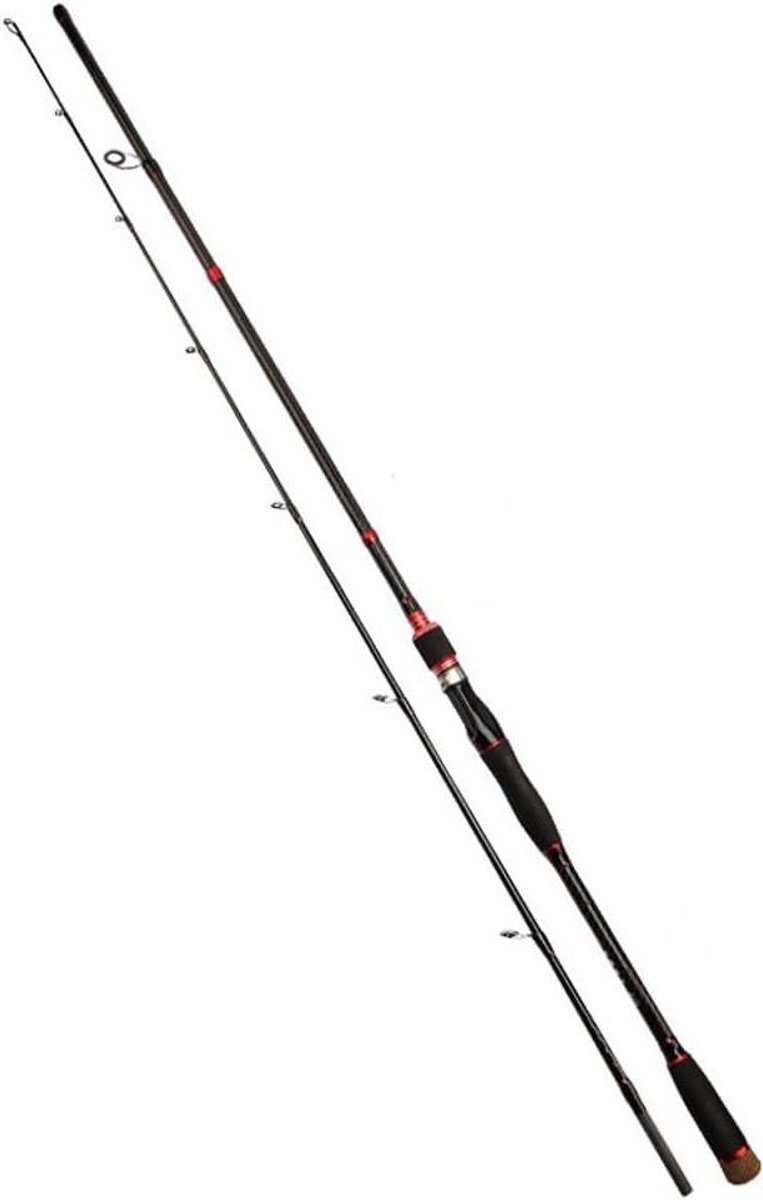 Spinning Hengel - Vliegvishengel Casting Rod - Vissen op Baars Snoek - Ultralicht Koolstofvezel - 1.8m tot 2.1m - Zwart