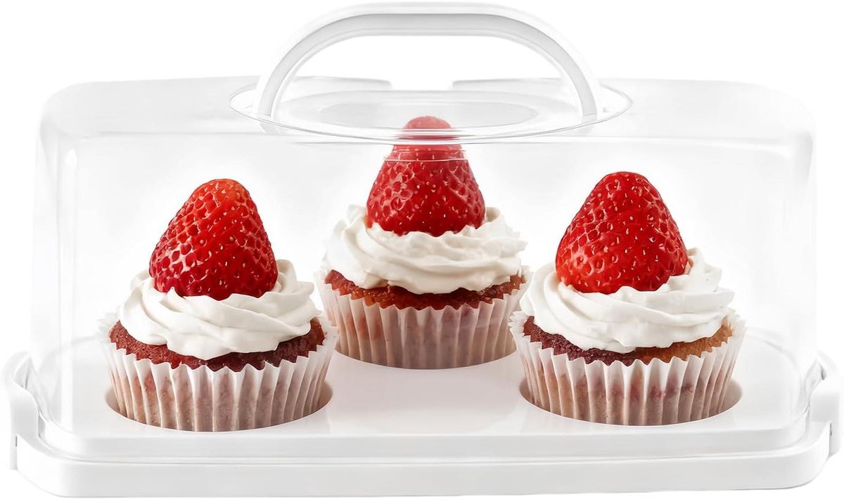 Broodbak Rechthoekig - Cake Opslag - Aanrecht Bakkerij - Verbeterde Stabiliteit - 39x17x15 cm - Wit