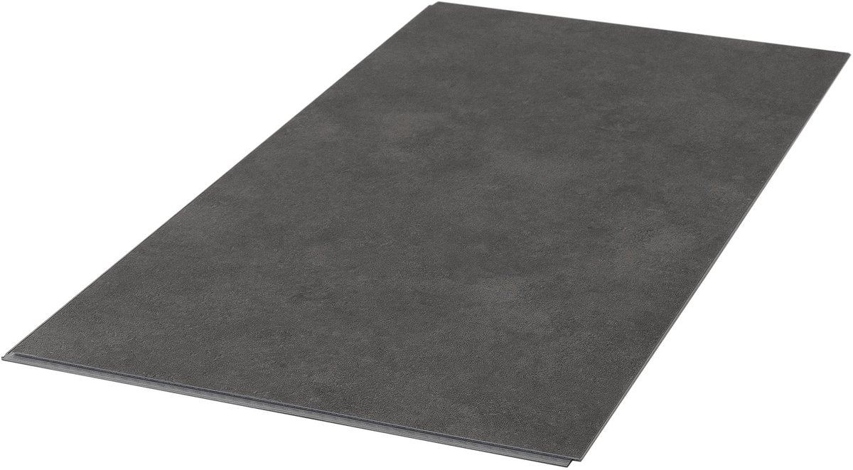 ML-Design | Vinylvloer met kliksysteem, 10 stuks, belastingklasse 34, 61 x 30,5 cm x 4,2 mm, 1,86 m², PVC, donkergrijs cementkleurig, vloerbedekking met betonlook
