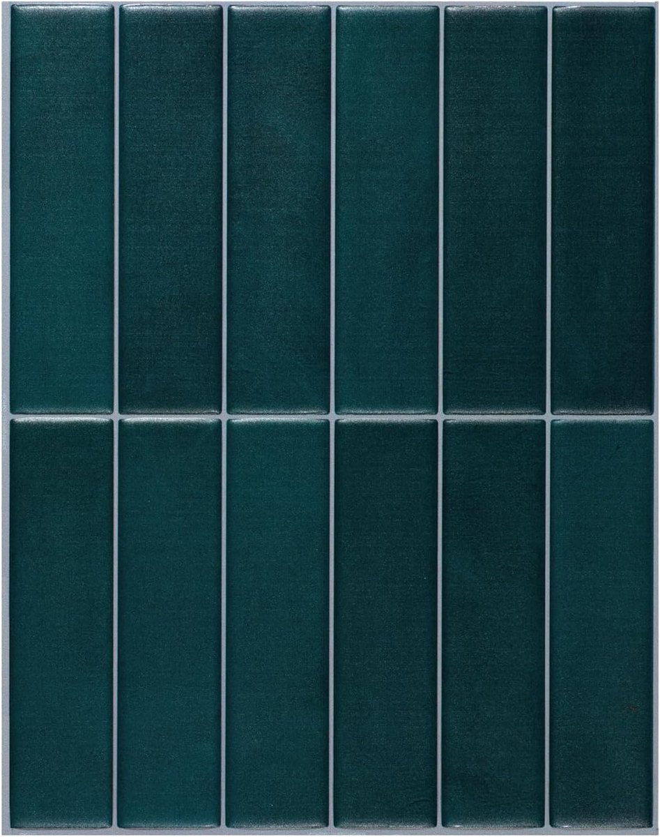 Tiles Plaktegels Keuken en Badkamer - Morocco Blauw/Groen, Zelfklevende Tegelstickers & Wandpanelen PVC, 5 Tegels 29x22,86 cm, Hittebestendig, Makkelijk te Installeren, Gemaakt in Canada