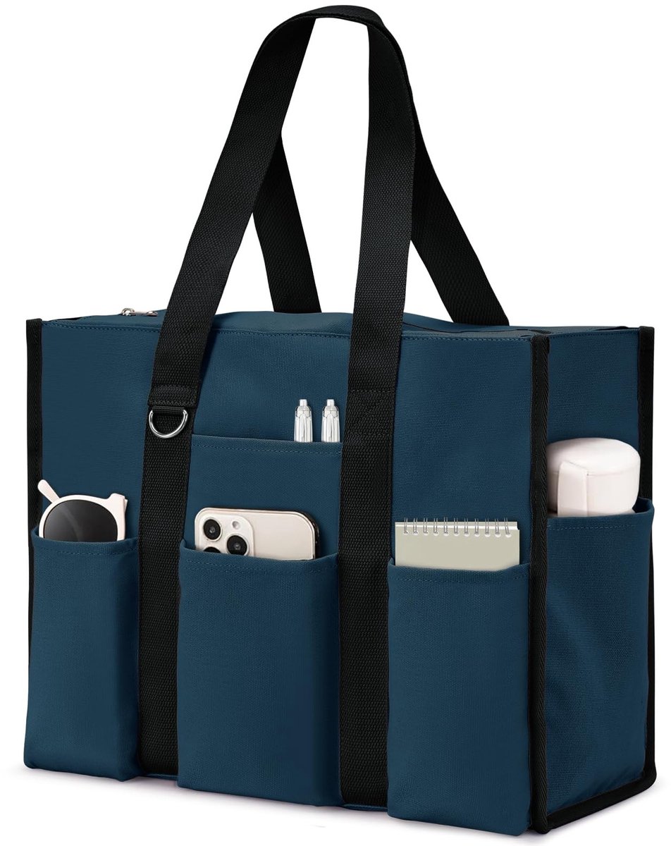 Omgoods - Grote Mesh Strandtas met Rits voor Vrouwen