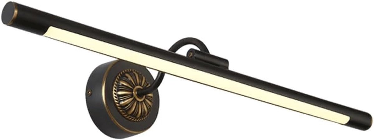 LED Wandlamp - Spiegelverlichting Badkamer - Sfeerverlichting Creëren - Koper Metalen Design - 11W - Zwart