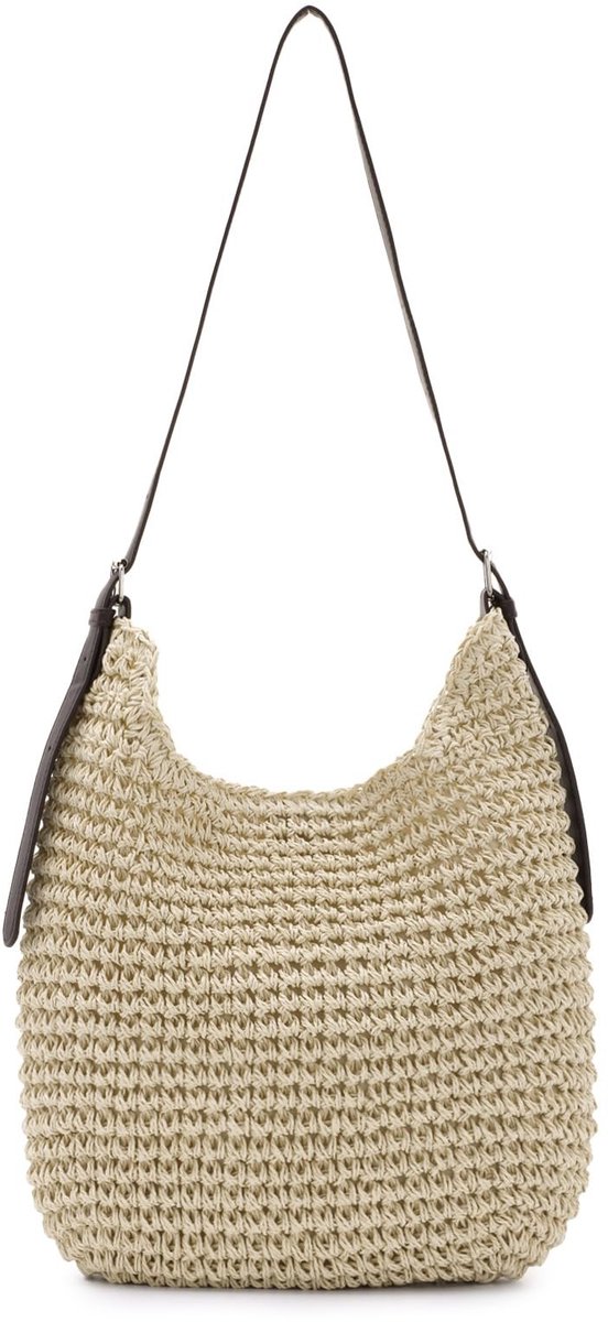 Omgoods - Dames Stro Schoudertas - Boho Woven Tote voor Strand en Vakantie