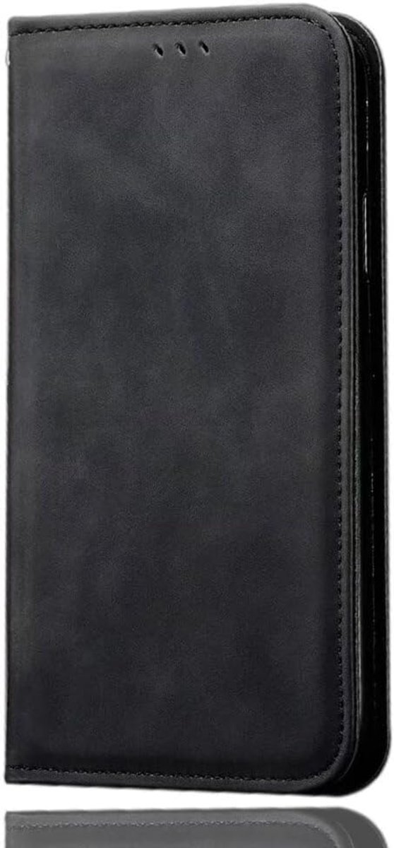 Hoes voor Doogee Note 59 / Note 59 Pro, telefoonhoes, premium PU flip portefeuille, beschermhoes met stand/kaartenvak, magnetisch, stootvaste leren hoes, ultradunne klaphoes, zwart