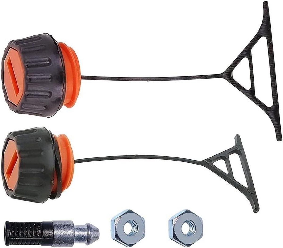 Kettingzaag Oliedop Kit - Olie Reservoir Deksel - Onderhoud Kettingzaag - Directe Vervanging - 5 Delen - Zwart