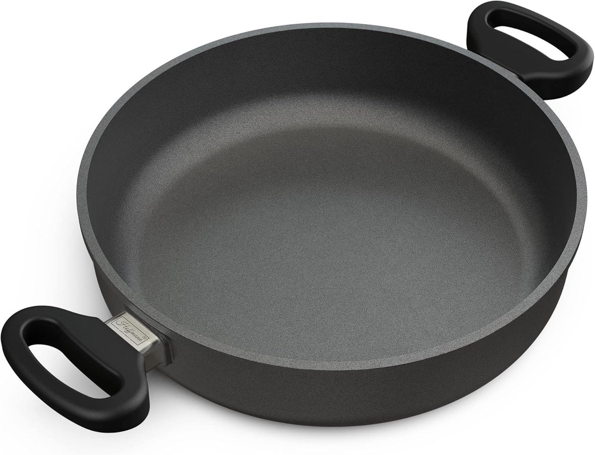 SnelShoppen - Stoofpan 32 cm hoge rand inductie I pan met 2 handgrepen I gegoten aluminium gecoat I ovenvast tot 240 graden I keukenpan voor stoven en
